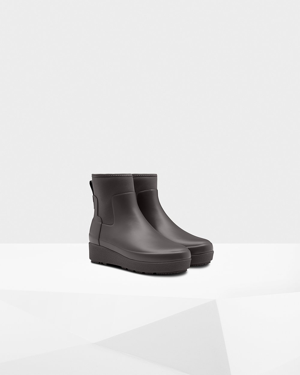 Botas Creeper Hunter Feminina Cinzentas - Refined Slim Fit Neoprene Chelsea - 58TXRDYVW